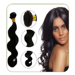 Yuntian malaysiska rakt hår 100% mänskligt hår buntar non-remy hårförlängning naturlig färg kan köpa 3 eller 4 buntar