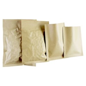 14*20cmFlat flat Kraft paper Inner aluminum plating  Three-sided seal Gifts Snacks tea  Moisture and corrosion protection seal Vacuum bag.