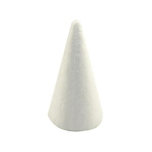 Ccinee 18 pcs / lote 24cm Natural Branco Styrofoam Cone Estilo Para Árvore de Natal DIY Crafts