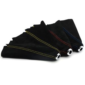 Wholesale Universal Black Car Gear Shift Collars Covers Suede PU Leather Gear Stick Shift Shifter Knob Cover Boot Gaiter