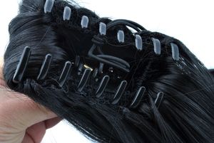 hot sale 16 18 20 straight ponytail claw clip on extension human hairpiece 100g pack 2pcs lot 4 1b 27 616 8 option