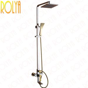 Rolya Golden / Borstat / Chrome Exposed Luxury Bathroom Shower System Bathshower Mixer Kranar