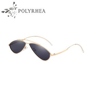 2021 Avant-garde moda óculos de sol Pequenos quadrados Metal mulheres designer vintage sol vidros retangular óculos óculos de sol com caixa