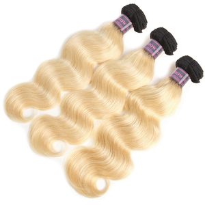 ISWHOW Brasiliansk hår T1B/613 Blond buntar Body Wave Human Hair Extensions 14-30inch Remy Peruvian Hair Weave for Women alla åldrar