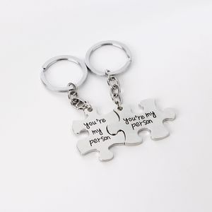 Couple Keyrings You Are My Person Keychain Lovers Friend Car Key Holder Mothers Day Gift For Dad Mom Kimter-D608S Z