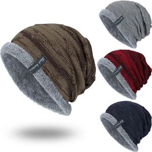 5 stilar fodrade män andas varma hattar vinter män stickad ull hatt utomhus sport elastisk man förtjockad stickad ullmössor da100