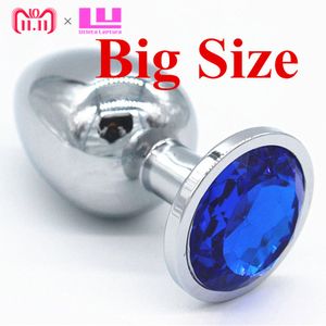 Big Size Stainless Steel Metal Anal Plug Booty Beads, Metal Anal Toys Butt Plug, Adult Products Anal Sex Toy For Women and Man D18111502