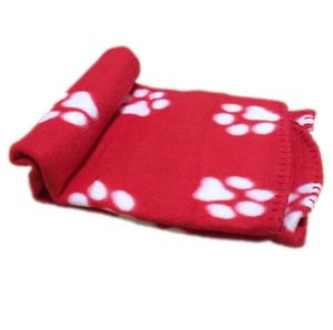 60x70cm Pet Dog Cat Łóżko Koce Cute Floral Pet Sleep Ciepłe Paw Print Dog Cat Puppy Polece Miękkie Koc Łóżka Mata