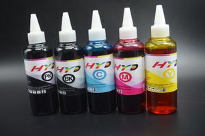 5x100ml /Set,Photo dye ink bottle for EPSON XP600 XP800 XP700 XP605 printer CISS and Refill ink cartridge