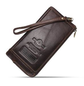 Men Wallet Clutch Genuine Leather Rfid Wallet Male Cell Phone Clutch Bag Long Coin Purse Free Engrave