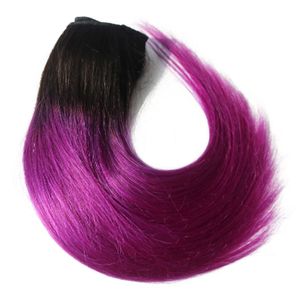 Hot Selling Wholesale 1B/violet Straight One Piece Clip In Human Hair Extensions 5Clips With Lace Remy Human Hair