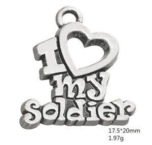 Amo il mio soldato Serie militare Charms Charms Altri gioielli personalizzati