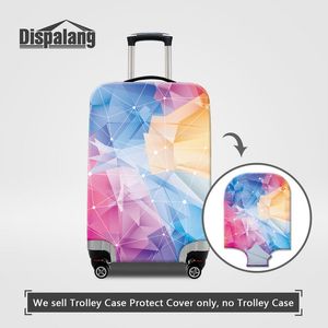 3D Elmas Baskı Elastik Streç Bagaj Koruyucu Kapakları Için 18-32 inç Bavul Moda Kadınlar Seyahat Aksesuarları Spandex Yüksek Kalite