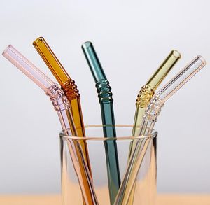 Питьевые соломинки стекло многоразовые соломинки металл питьевой соломы бар напитки партии винные аксессуары 8 мм и щетка для очистки