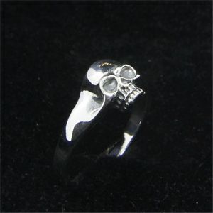Wholesale top silver ring for girl for sale - Group buy Size Lady Girls Sterling Silver Ring Jewelry Newest S925 Top Quality Punk Skull Ring