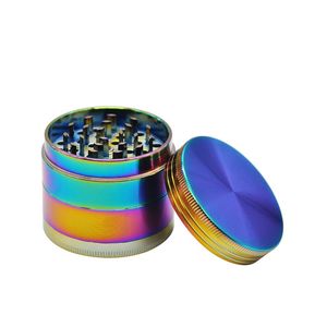 Lega di zinco Smoke Grinder Crusher Miller per Herb Tabacco Spice 40 50 60mm Colorful Ice Blue Magnet Metal Teeth