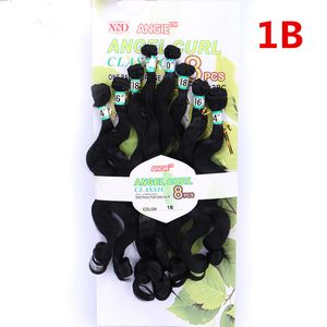 Vente en gros Ombre T27 / 30 Body Loose Wave Synthétiques Tresses humides et ondulées synthétiques 8 paquets / pack 14 16 18 20inch Angel Curly Natural Hair Non Remy Hair
