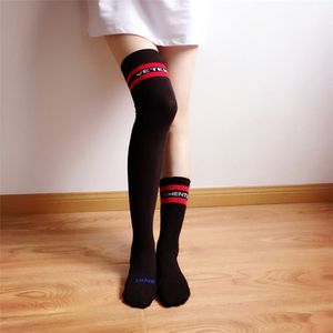 Ladies Girls Vuxna Middle Socks Kvinnor Basket Cheerleaders Sport Långa Strumpor Över Knästrumpor Bomull Fast Ship