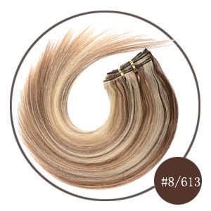La macchina brasiliana capa completa ha fatto la clip diritta naturale dei capelli di Remy 70g 100g 14inch-24inch nelle estensioni dei capelli umani