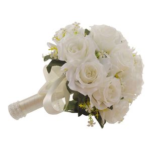 2018 أحدث باقات الزفاف الزفاف مع الزهور المصنوعة يدويًا بيلات راينستون رينستون روز لوازم الزفاف العروس