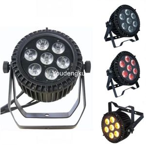 30 Parça 7 * 18 W 6-in-1 RGBWA UV Su Geçirmez LED Düz PAR64 DMX LED Par Can RGBWAV Açık Par Işık