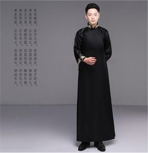 Neues traditionelles chinesisches Kostüm für Männer, Cheongsam, besticktes Kleid, männliches Hanfu-Tang-Anzug-Outfit, Republik China-Kleid, ethnische Kleidung