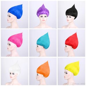 New Multi Colors Children Cosplay Halloween Party Supplies TAnime Magic Wizard Wigs Trolls Wig High Quality 15 5xy aakk