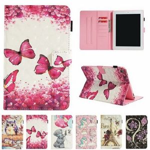 Cartoon Flamingos Unicorn Portfel Leather Posiadacz karty na IPAD Pro 11 (2018) Mini 2345 Nowy IPad 2017 dla iPada 10,2 cal 2019 7 Gen