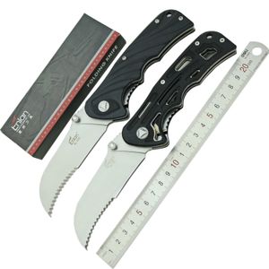 EL03 Sawtooth Katlanır Bıçak 8Cr13Mov Blade G10 Kolu Açık Spor kamp Yürüyüş avcılık Taktik Savaş hediye bıçaklar cep EDC Araçları