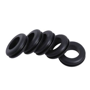 180pcs 8 Sizes Rubber Gaskets Rubber Cable Seal Black Grommet Gasket for Protect Wire Assortment Set Car Fuse