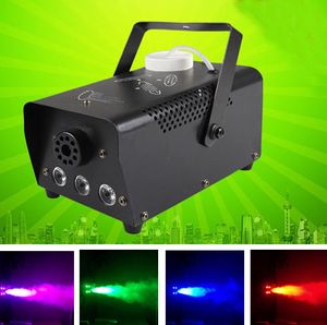 Mini 400W RGB LED Color Remote Control Smoke Fog Machine Stage Lights Smoke Effect LLFA on Sale