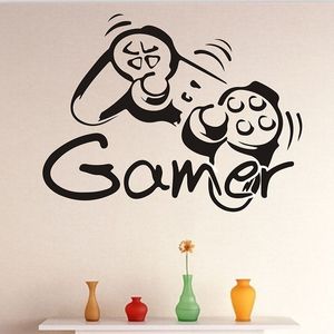 43x57cm Creative Wall Sticker For Boy Bedroom Gamer Wall Decals Livingroom Kids Room Decoration Personality Art Stickers