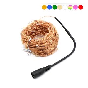 Umlight1688 Levou Luzes Da Corda 5 M 50led 12 V DC Alimentado Ao Ar Livre Quente Branco / RGB Fio De Cobre Festival de Natal Festa de Casamento Decoração