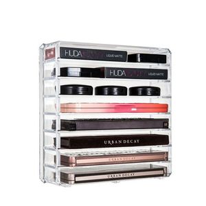 New Clear Acrylic Makeup Organizer Makeup Box Desktop Rossetto Holder Cosmetic Storage Box Tool Brushes Case