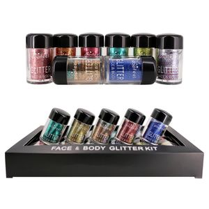 Skugga popfeel 12 färger glitter damm pulver set makeup ögonskugga nagelkonst tips diy hantverk dekor