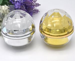 50pcs 15g 30g 50g Spherical bottle diamond surface acrylic box Cream Jar Cosmetic Container Container Empty Sample Makeup Pot