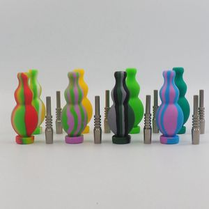 I più nuovi tubi colorati in silicone per uso alimentare Tubi di fumo di zucca Chiodo in titanio Colore squisito Design unico di alta qualità Facile DHL