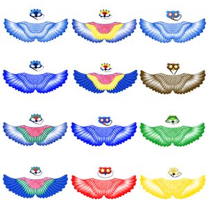 12 Opções Crianças Superhero Capes Animal Cosplay Cosplay Costumes Cabo com Máscara Set Macaw e Coruja Terno Festa Criança Favor Vestuário