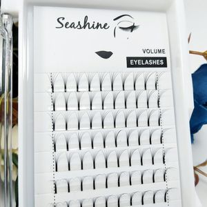 Seashine 6D Długie łodygi głośności Eyelaski Rozszerzenia Rosyjskie klastra indywidualne rzęsy Profesjonalne objętości C Curl Lash Extensions for Beauty