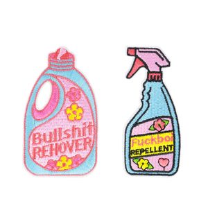 2 Stück Daily Cleaner Streifen-Stickerei-Patches für Kleidung, Schuhe, DIY-Stickapplikationen, aufgebügelt und genäht, Patchwork-Kleidungszubehör