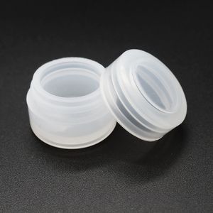 100pcs/lot 2ML clear Quality approved storage jar non-stick silicone containers