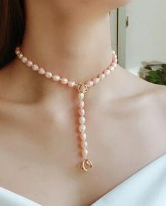 Originale collana di perle naturali esotiche arte retrò moda pendolare j street fashion catena clavicola regalo
