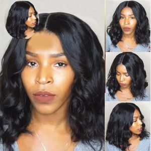 Hot Selling Beauty Brazilian Hair Short Bob Wave Wig Simulering Human Hair Short Wave Full Wig I lager