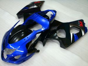 Gorąca sprzedaż Zestaw Caring dla Suzuki GSXR600 GSXR750 04 05 K4 Aftermarket GSX-R600 / 750 2004 2005 Blue Black Fairings Set Vf66