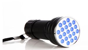 Novo Mini Portátil UV Ultra Violeta Roxo 21 LED Lanterna Blacklight Alta Brightes Torch Lamp Light 395nm