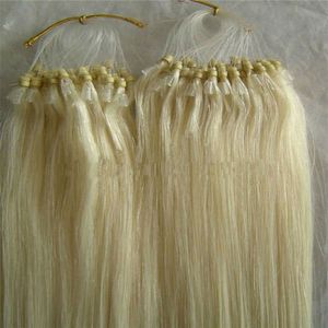 Elibess Brand Loop Ring Human Hair Extensions 1g per strand and 100g per lot Brazilian straight wave micro hair free DHL