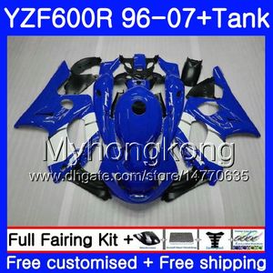 Corpo + Tanque Para YAMAHA YZF600R Thundercat Azul top branco 02 03 04 05 06 07 229HM.36 YZF 600R YZF-600R 2002 2003 2004 2005 2006 2007 Carenagem