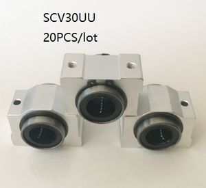 20pcs/lot SCV30UU SC30SUU 30mm shorter linear case unit linear block bearing blocks for cnc router 3d printer parts