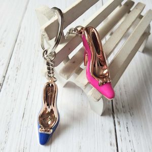 Nyckelringar Lanyards Shoes Keychain Purse Pendant Påsar Sko Ring Holder Kedjor Key Rings för kvinnors gåvor Kvinnor Akryl High Heeled OEG0