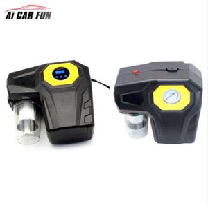 120W Portable Black Inflatable Car Vacuum Cleaner Measuring Tire Pressure Dual-use Wet Dry 4 in 1 Multifunction Washer Tool